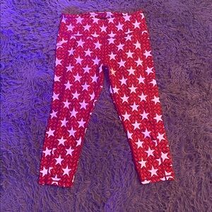 Constantly Varied Gear Red and White Star Leggings